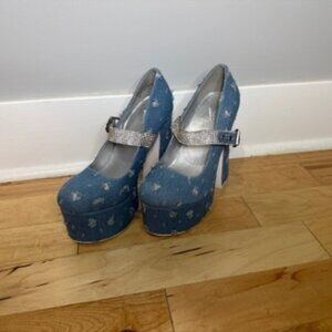 Koi Footwear Denim Heels